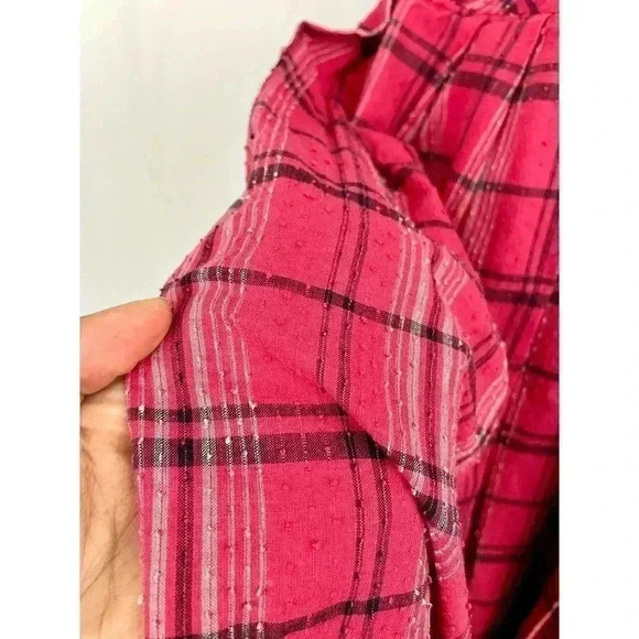 VTG Jonathan Logan Dress Sz 9 Pink Plaid Swiss Dot 1960s Zip Back - Picture 12 of 16